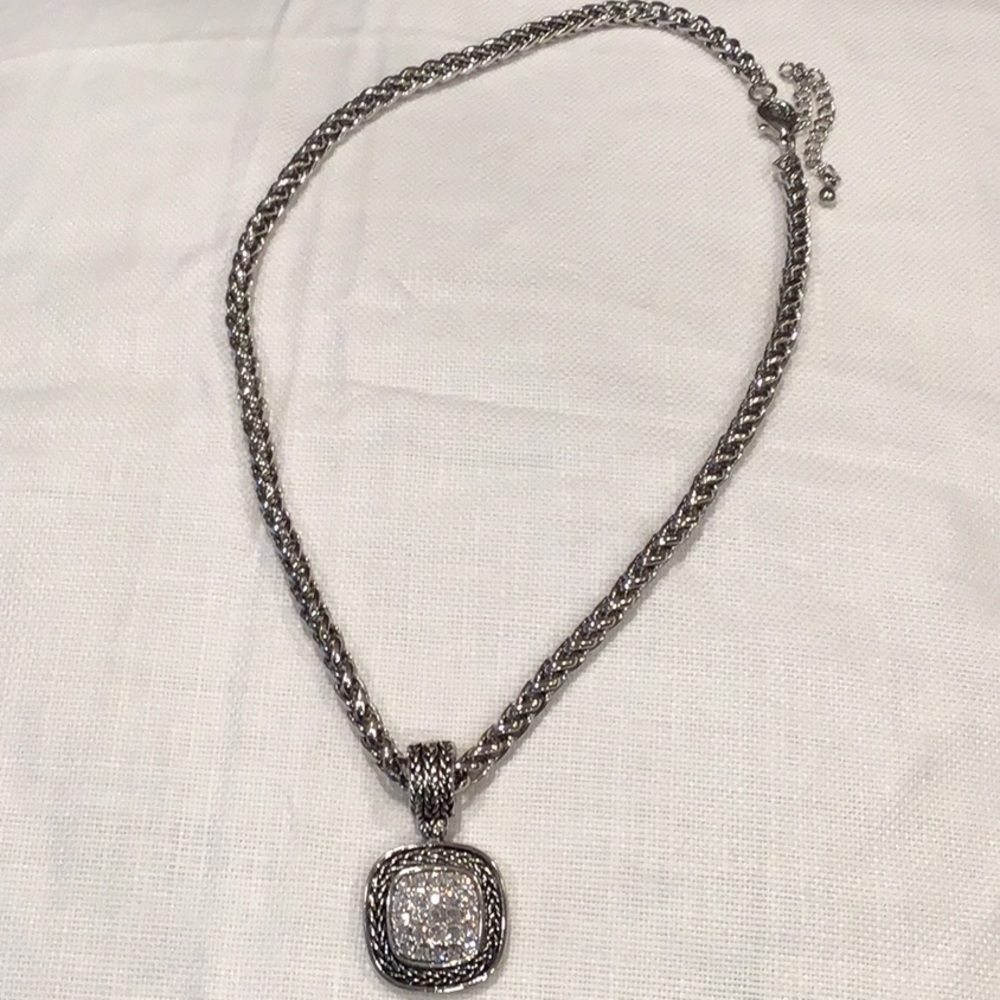 Pave designer inspired necklace